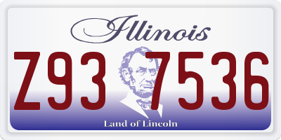 IL license plate Z937536