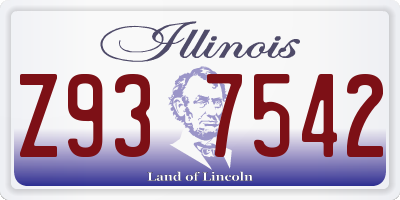 IL license plate Z937542