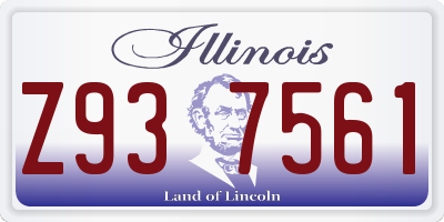 IL license plate Z937561