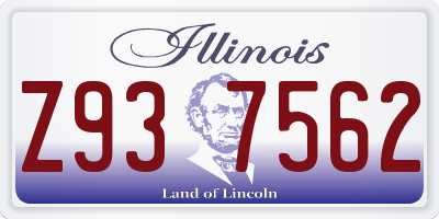 IL license plate Z937562