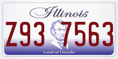 IL license plate Z937563