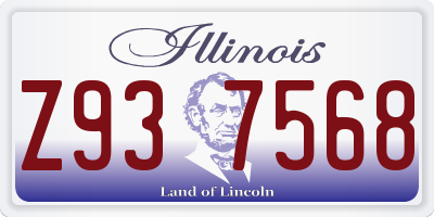 IL license plate Z937568