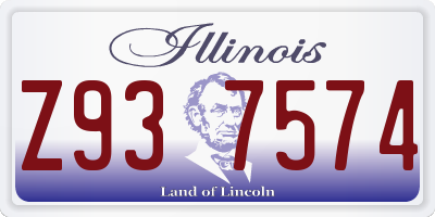 IL license plate Z937574