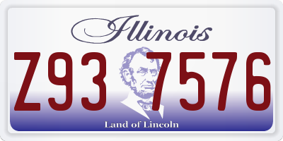 IL license plate Z937576