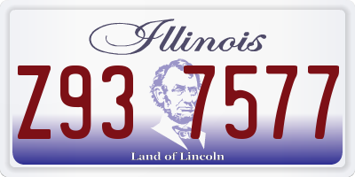 IL license plate Z937577