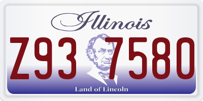 IL license plate Z937580