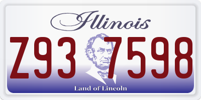 IL license plate Z937598