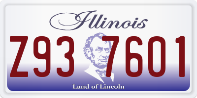 IL license plate Z937601