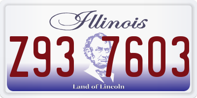 IL license plate Z937603