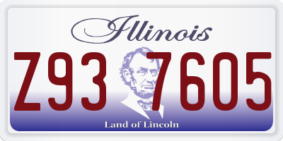 IL license plate Z937605