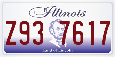IL license plate Z937617
