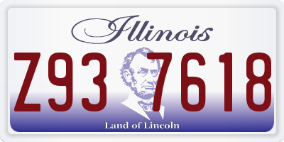 IL license plate Z937618