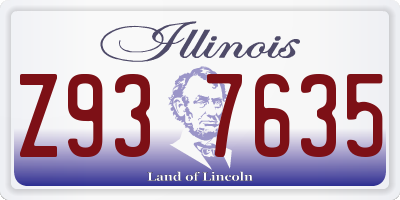 IL license plate Z937635