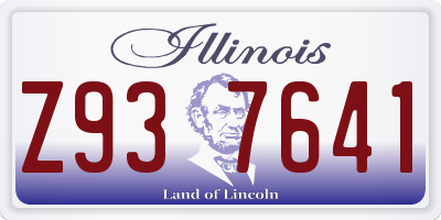 IL license plate Z937641