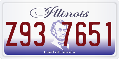 IL license plate Z937651