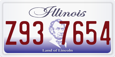 IL license plate Z937654