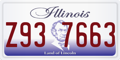 IL license plate Z937663