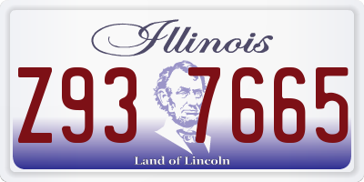 IL license plate Z937665