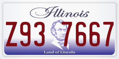 IL license plate Z937667