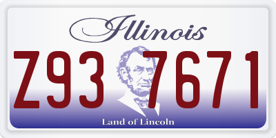 IL license plate Z937671