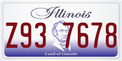 IL license plate Z937678