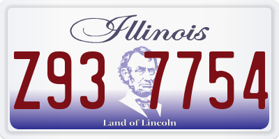 IL license plate Z937754