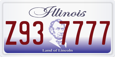IL license plate Z937777