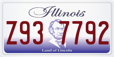 IL license plate Z937792