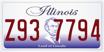 IL license plate Z937794