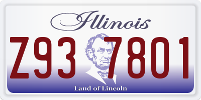 IL license plate Z937801