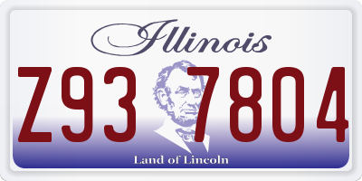IL license plate Z937804