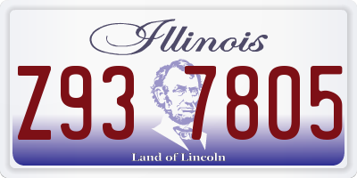 IL license plate Z937805