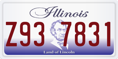 IL license plate Z937831