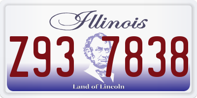 IL license plate Z937838