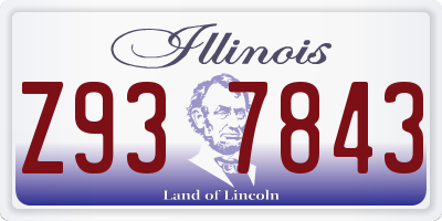IL license plate Z937843