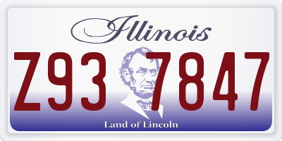 IL license plate Z937847