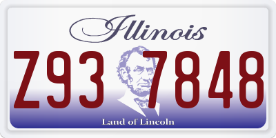 IL license plate Z937848