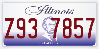 IL license plate Z937857