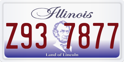IL license plate Z937877