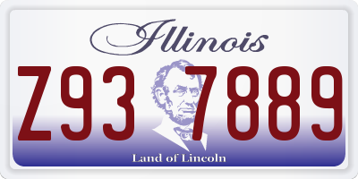 IL license plate Z937889
