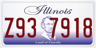 IL license plate Z937918