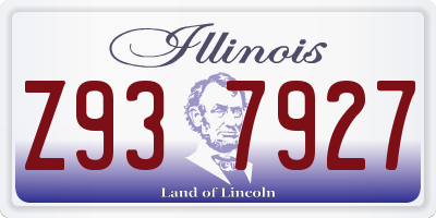 IL license plate Z937927