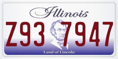 IL license plate Z937947