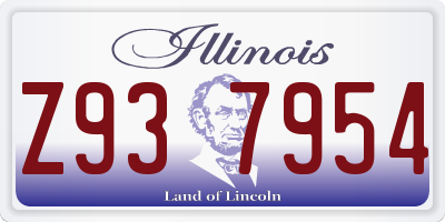 IL license plate Z937954