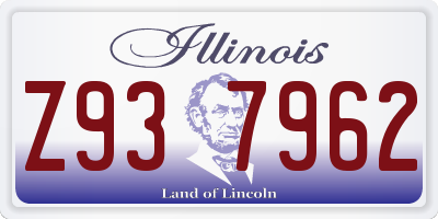 IL license plate Z937962