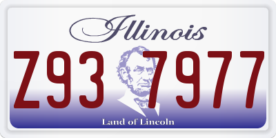 IL license plate Z937977