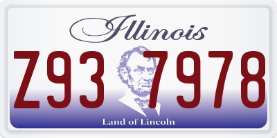 IL license plate Z937978