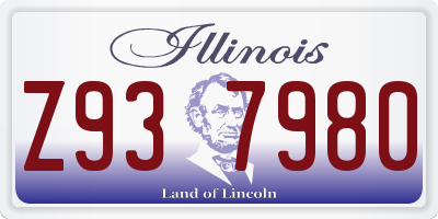 IL license plate Z937980