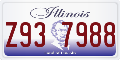 IL license plate Z937988