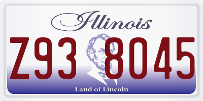 IL license plate Z938045